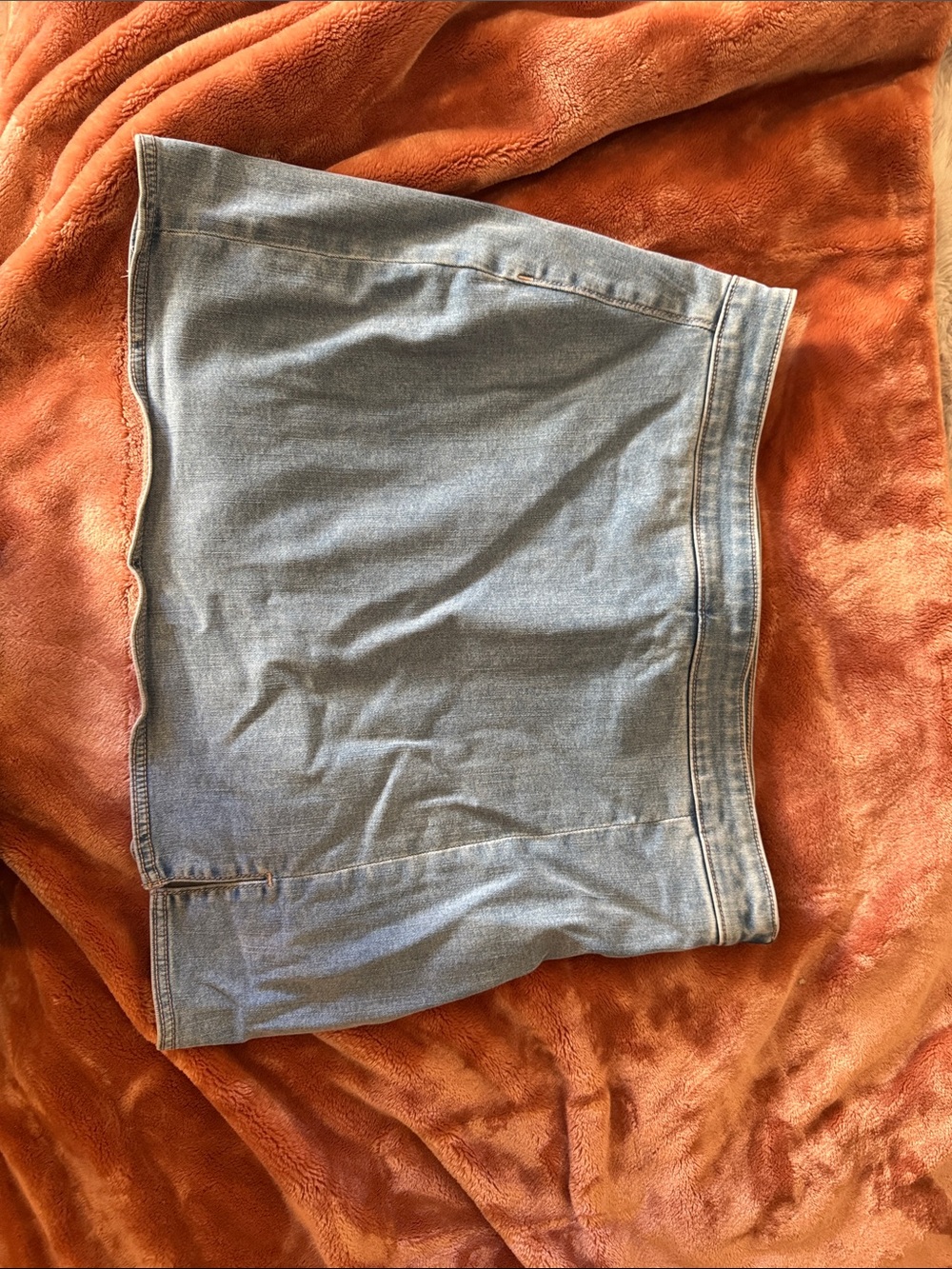 Light Blue Denim Mini Skort